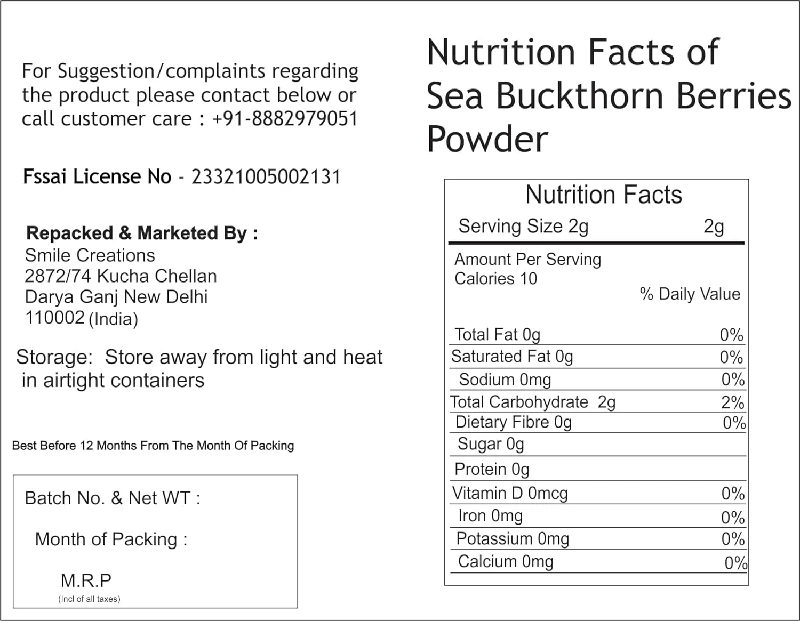 Agrogreen Sea Buckthorn Berries Powder, 200 g-6.webp